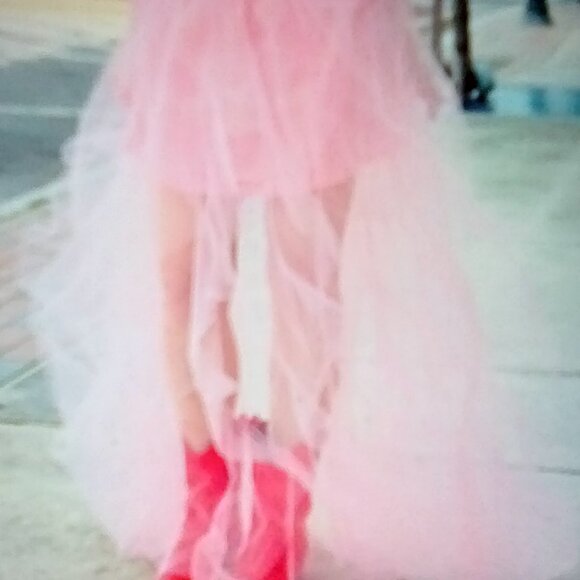 Main Strip M pink tulle ruffle confetti skirt maxi NWT - Picture 8 of 8